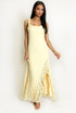 Lace Split Front Maxi Dress