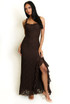 Lace Split Front Maxi Dress