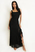 Lace Split Front Maxi Dress