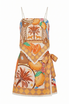Tribal Print Hanky Top and Tie Skort Set