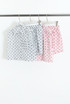 Hearts Stripes Pattern Blouse and Shorts Set