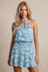Retro Print Halter Dress