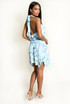 Retro Print Halter Dress
