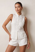 Lace Thread Waistcoat and Shorts Set
