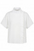 Mandarin Collar Loop Closure Blouse