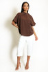 Mandarin Collar Loop Closure Blouse