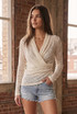 Lace Twist Asymmetric Blouse