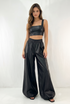 PU Balloon Hem Trouser