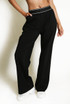 Banded Waist Wide Leg Trousers