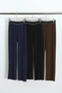 Banded Waist Wide Leg Trousers