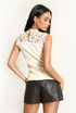 Floral Applique Fine Knit Top