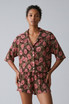 Crinkle Floral Blouse and Shorts Set