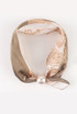 Two Tone Print Pearl Clasp Neck Scarf 