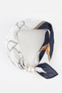 Printed Pearl Clasp Neck Scarf 