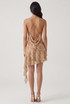 Animal Print Cowl Neck Drape Mini Dress