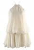 Chiffon Halterneck Mini Dress
