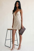 Polka Dot Cut Out Back Mini Dress
