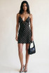 Polka Dot Cut Out Back Mini Dress