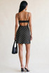 Polka Dot Cut Out Back Mini Dress