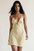 Polka Dot Cut Out Back Mini Dress