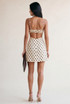 Polka Dot Cut Out Back Mini Dress