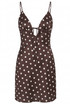 Polka Dot Cut Out Back Mini Dress
