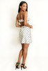 Polka Dot Cut Out Back Mini Dress
