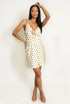 Polka Dot Cut Out Back Mini Dress