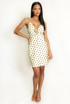 Polka Dot Cut Out Back Mini Dress
