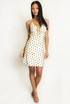 Polka Dot Cut Out Back Mini Dress