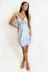Polka Dot Cut Out Back Mini Dress