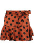 Satin Polka Dot Satin Belted Skort