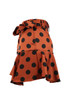 Satin Polka Dot Satin Belted Skort