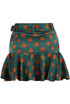 Satin Polka Dot Satin Belted Skort