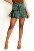 Satin Polka Dot Satin Belted Skort