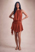Crinkle Side Drapped Mini Dress(PRE ORDER)