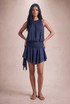 Crinkle Side Drapped Mini Dress(PRE ORDER)