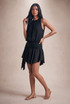 Crinkle Side Drapped Mini Dress(PRE ORDER)