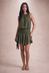 Crinkle Side Drapped Mini Dress(PRE ORDER)