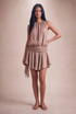 Crinkle Side Drapped Mini Dress(PRE ORDER)