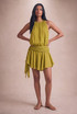 Crinkle Side Drapped Mini Dress(PRE ORDER)