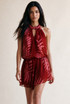 Tropical Chiffon Halterneck Playsuit