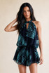 Tropical Chiffon Halterneck Playsuit