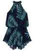 Tropical Chiffon Halterneck Playsuit