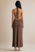 Satin Polka Dot Tie Back Midi Dress(PRE ORDER)
