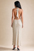 Satin Polka Dot Tie Back Midi Dress(PRE ORDER)