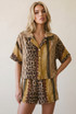 Reptile Oversize Blouse and Shorts Set(PRE ORDER)