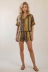 Reptile Oversize Blouse and Shorts Set(PRE ORDER)