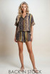 Reptile Oversize Blouse and Shorts Set