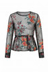 Sheer Embroidered Blouse